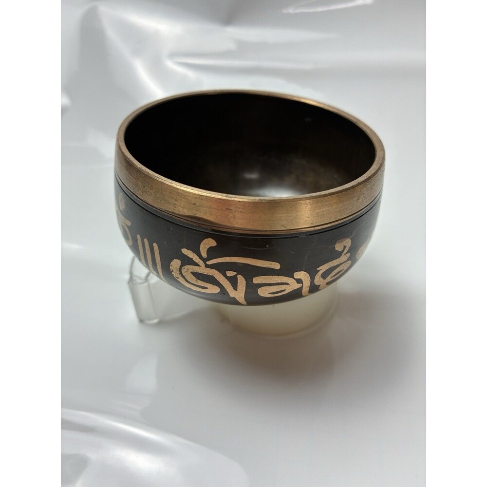 Bronze Tibetan Mandala Buddha Singing bowl 5.5” for Meditation, Yoga